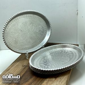 سینی بیضی آلمینیوم(طرح مسی)